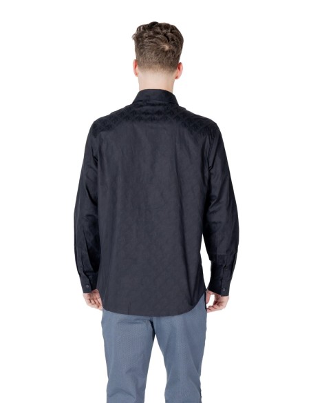 Chemise homme Armani Exchange bleue géométrique | choixmode.fr