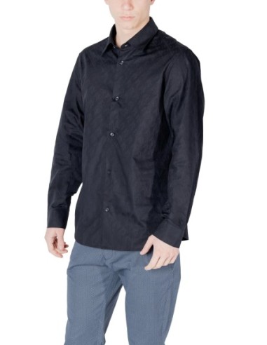 Chemise homme Armani Exchange bleue géométrique | choixmode.fr