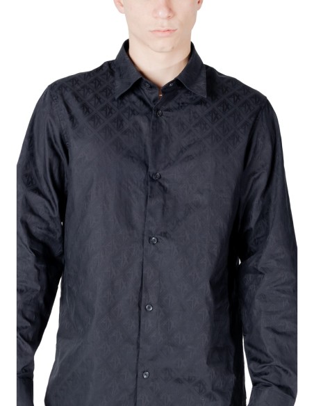 Chemise homme Armani Exchange bleue géométrique | choixmode.fr
