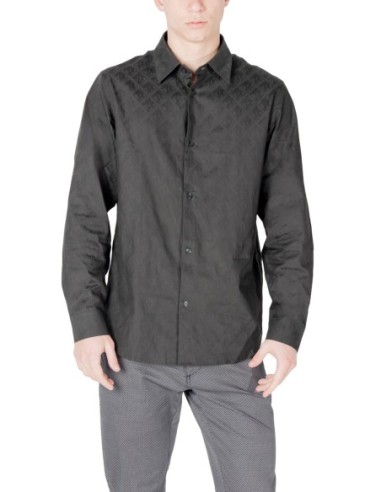 Chemise homme Armani-Exchange noire géométrique | choixmode.fr