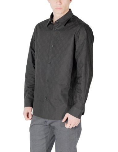 Chemise homme Armani-Exchange noire géométrique | choixmode.fr