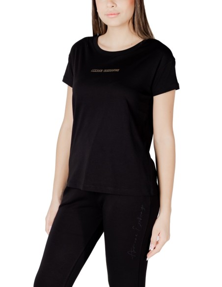 T-shirt femme Armani Exchange noir coton | choixmode.fr