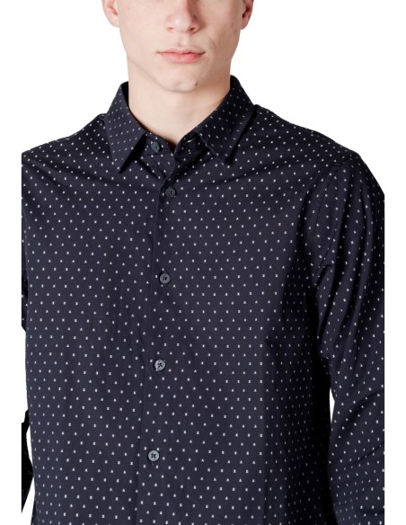 Chemise homme Armani Exchange bleue à pois | choixmode.fr
