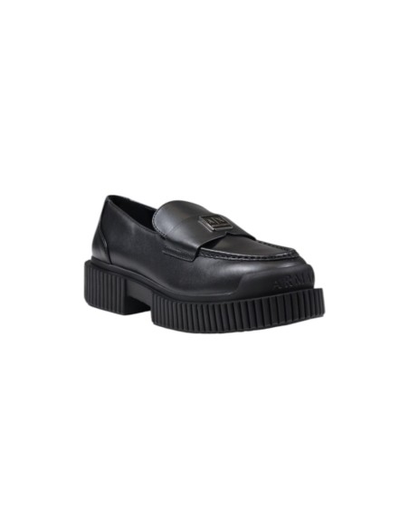 Mocassins femme Armani Exchange noirs cuir | choixmode.fr