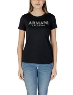 T-shirt femme Armani Exchange noir imprimé | choixmode.fr