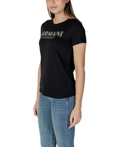T-shirt femme Armani Exchange noir imprimé | choixmode.fr