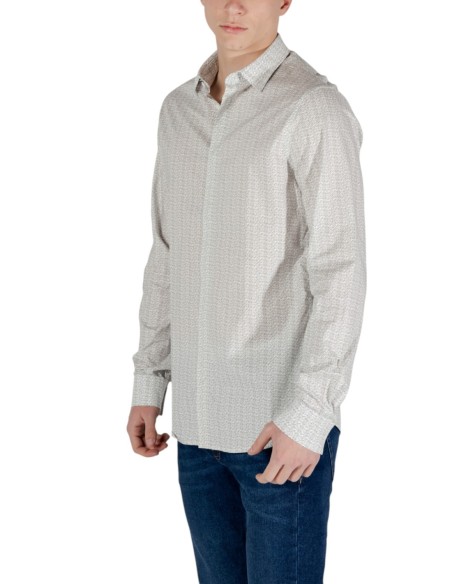 Chemise homme Armani Exchange beige géométrique | choixmode.fr