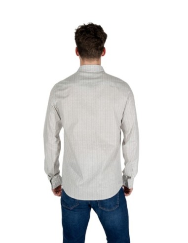 Chemise homme Armani Exchange beige géométrique | choixmode.fr