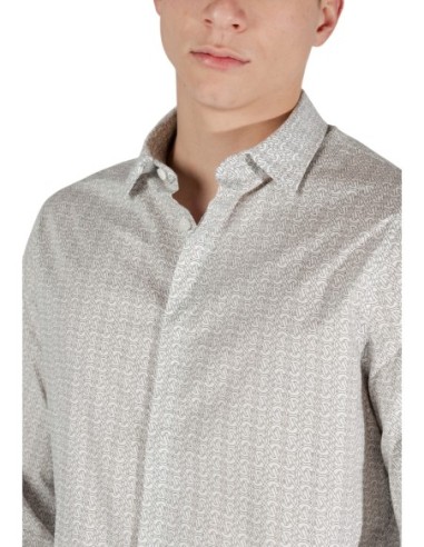 Chemise homme Armani Exchange beige géométrique | choixmode.fr