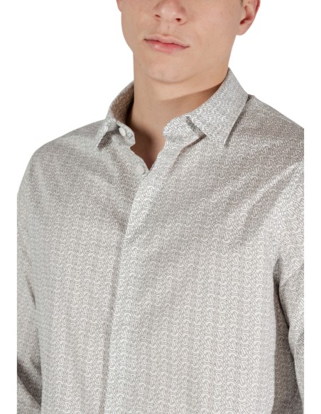 Chemise homme Armani Exchange beige géométrique | choixmode.fr