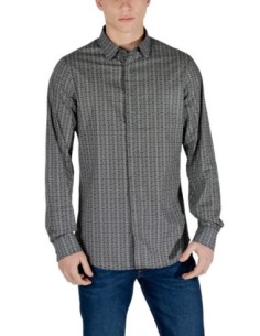 Chemise homme Armani Exchange noire géométrique | choixmode.fr