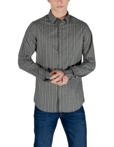 Chemise homme Armani Exchange noire géométrique | choixmode.fr