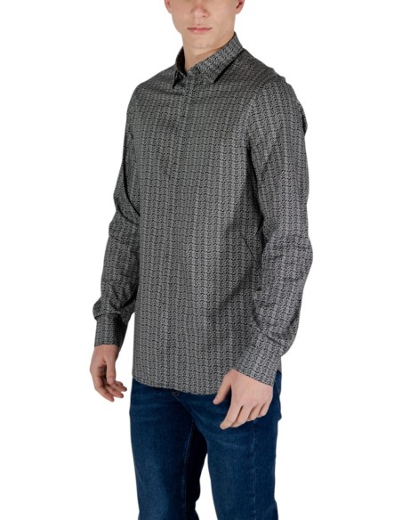 Chemise homme Armani Exchange noire géométrique | choixmode.fr