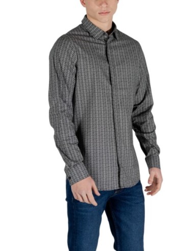 Chemise homme Armani Exchange noire géométrique | choixmode.fr