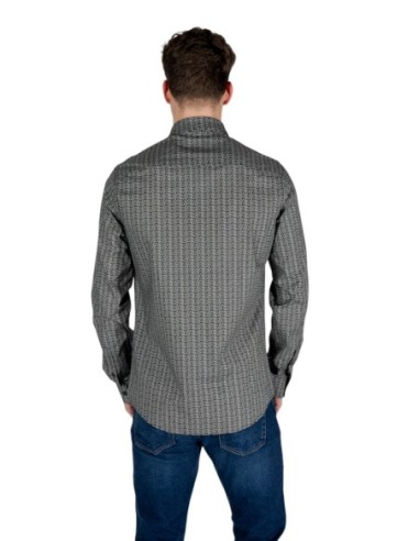 Chemise homme Armani Exchange noire géométrique | choixmode.fr