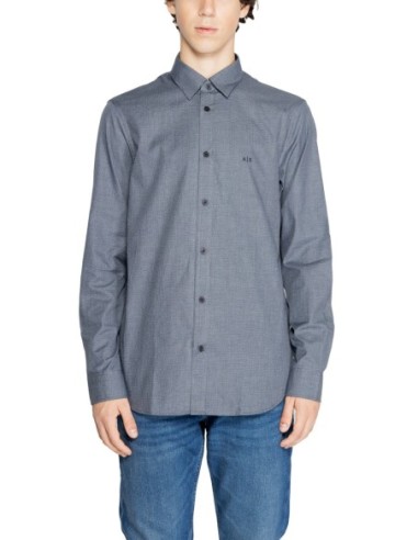 Chemise homme Armani Exchange bleue coton | choixmode.fr