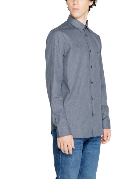 Chemise homme Armani Exchange bleue coton | choixmode.fr