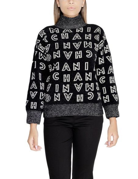 Pull femme Armani Exchange noir imprimé | choixmode.fr