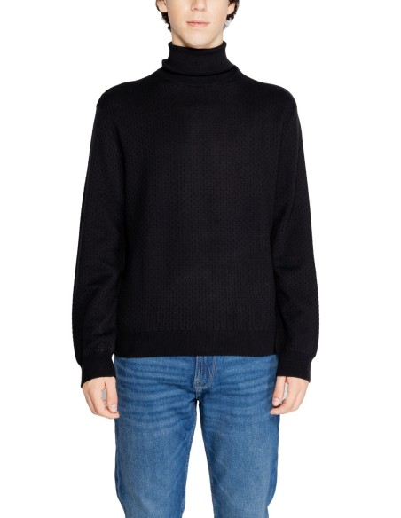 Pull homme Armani Exchange noir col montant | choixmode.fr