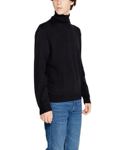 Pull homme Armani Exchange noir col montant | choixmode.fr
