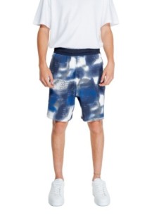 Bermuda homme Armani Exchange bleu imprimé | choixmode.fr