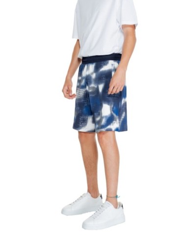 Bermuda homme Armani Exchange bleu imprimé | choixmode.fr