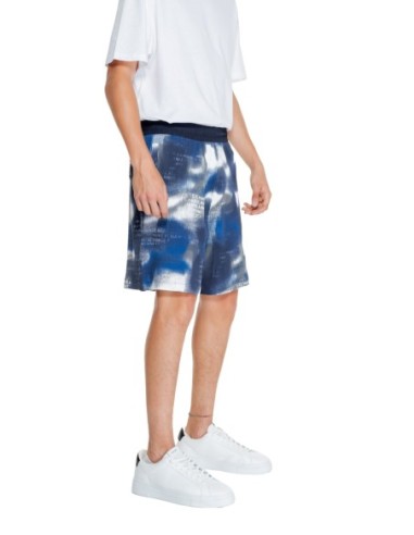 Bermuda homme Armani Exchange bleu imprimé | choixmode.fr