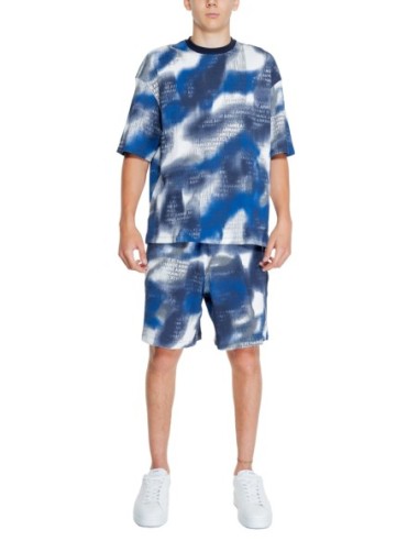 T-shirt homme Armani Exchange bleu imprimé | choixmode.fr