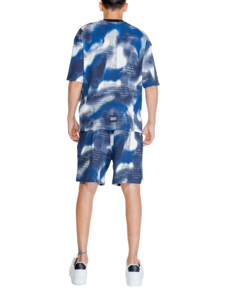 T-shirt homme Armani Exchange bleu imprimé | choixmode.fr