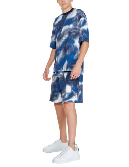 T-shirt homme Armani Exchange bleu imprimé | choixmode.fr