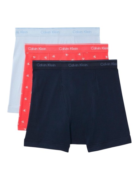 Boxer brief rouge Calvin Klein – lot de 3 coton naturel