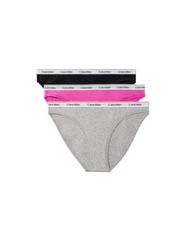 Lot 3 culottes bikini Calvin Klein femme gris | choixmode.fr