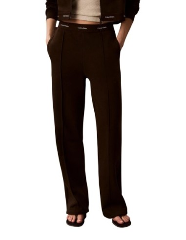 Pantalon femme Calvin Klein Jeans marron coton | choixmode.fr
