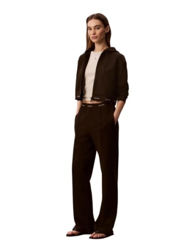 Pantalon femme Calvin Klein Jeans marron coton | choixmode.fr
