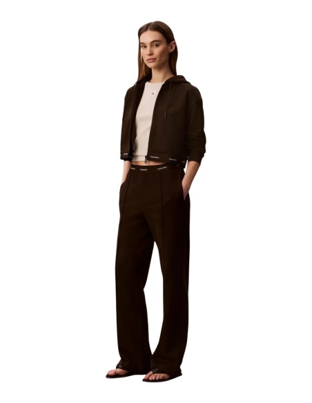 Pantalon femme Calvin Klein Jeans marron coton | choixmode.fr