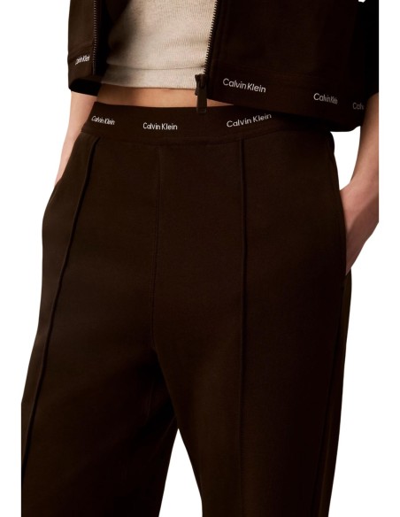 Pantalon femme Calvin Klein Jeans marron coton | choixmode.fr