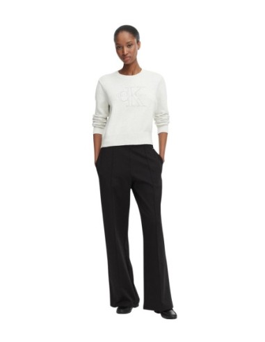Pull femme Calvin Klein Jeans blanc coton | choixmode.fr