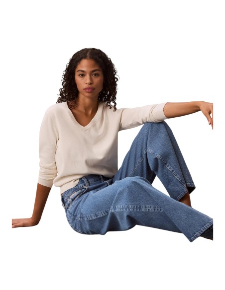 Jean femme Calvin Klein Jeans bleu coton | choixmode.fr