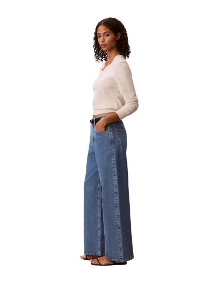 Jean femme Calvin Klein Jeans bleu coton | choixmode.fr