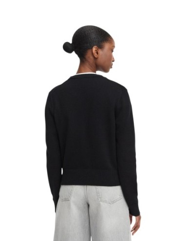 Pull femme Calvin Klein Jeans noir imprimé | choixmode.fr