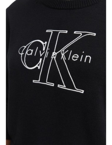 Pull femme Calvin Klein Jeans noir imprimé | choixmode.fr