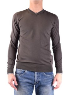 Pull homme Armani Jeans vert col V viscose | choixmode.fr