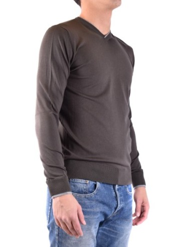 Pull homme Armani Jeans vert col V viscose | choixmode.fr