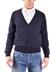 Pull homme Armani Jeans bleu col V boutonné | choixmode.fr