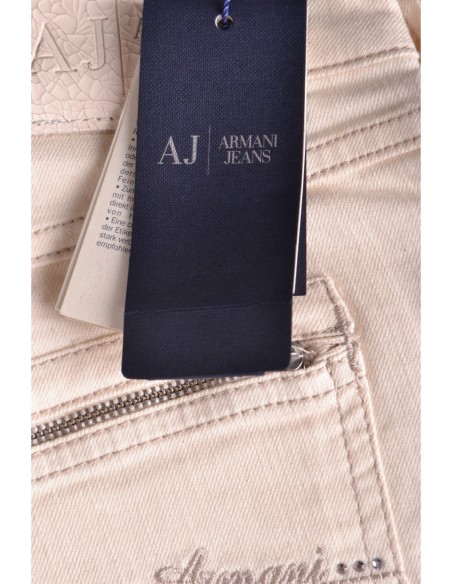 Jean femme Armani Jeans beige lyocell | choixmode.fr