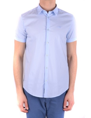 Chemise homme Armani Jeans bleu azur manches courtes | choixmode.fr