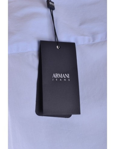 Chemise homme Armani Jeans bleu azur manches courtes | choixmode.fr