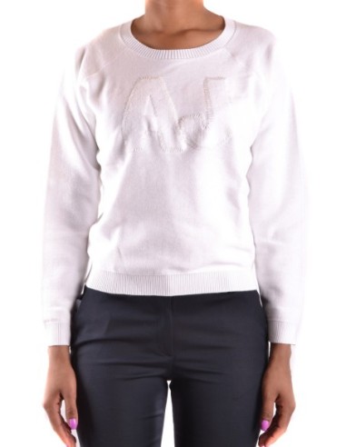 Pull femme Armani Jeans blanc en coton | choixmode.fr