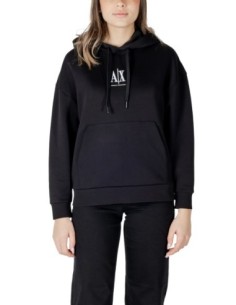 Sweat à capuche femme Armani Exchange noir minimaliste | choixmode.fr