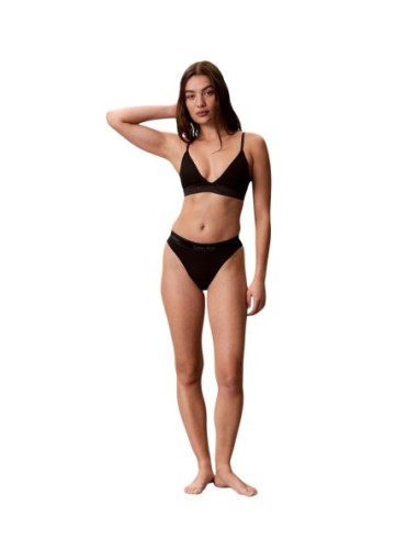 Soutien-gorge triangle femme Calvin Klein noir coton modal | choixmode.fr